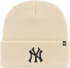 47 New York Yankees Haymaker Cuff Knit Stretch Fit Natural  Logo Beanie