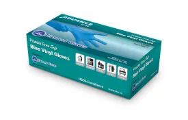 ADVANCE Blue Vinyl Gloves - Powder Free (4 Mil), 1,000 Gloves