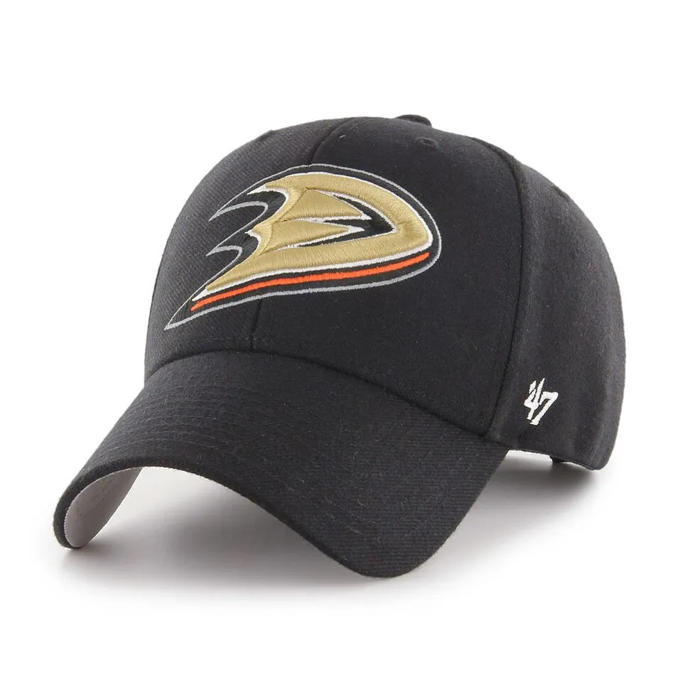 Anaheim Ducks '47 NHL MVP Structured Adjustable Strap One Size Fits Most Black Hat Cap