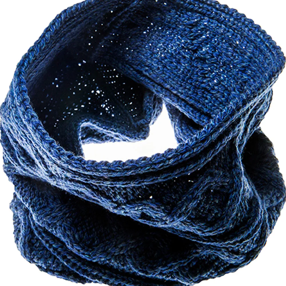 Blue Diamond Aran Snood