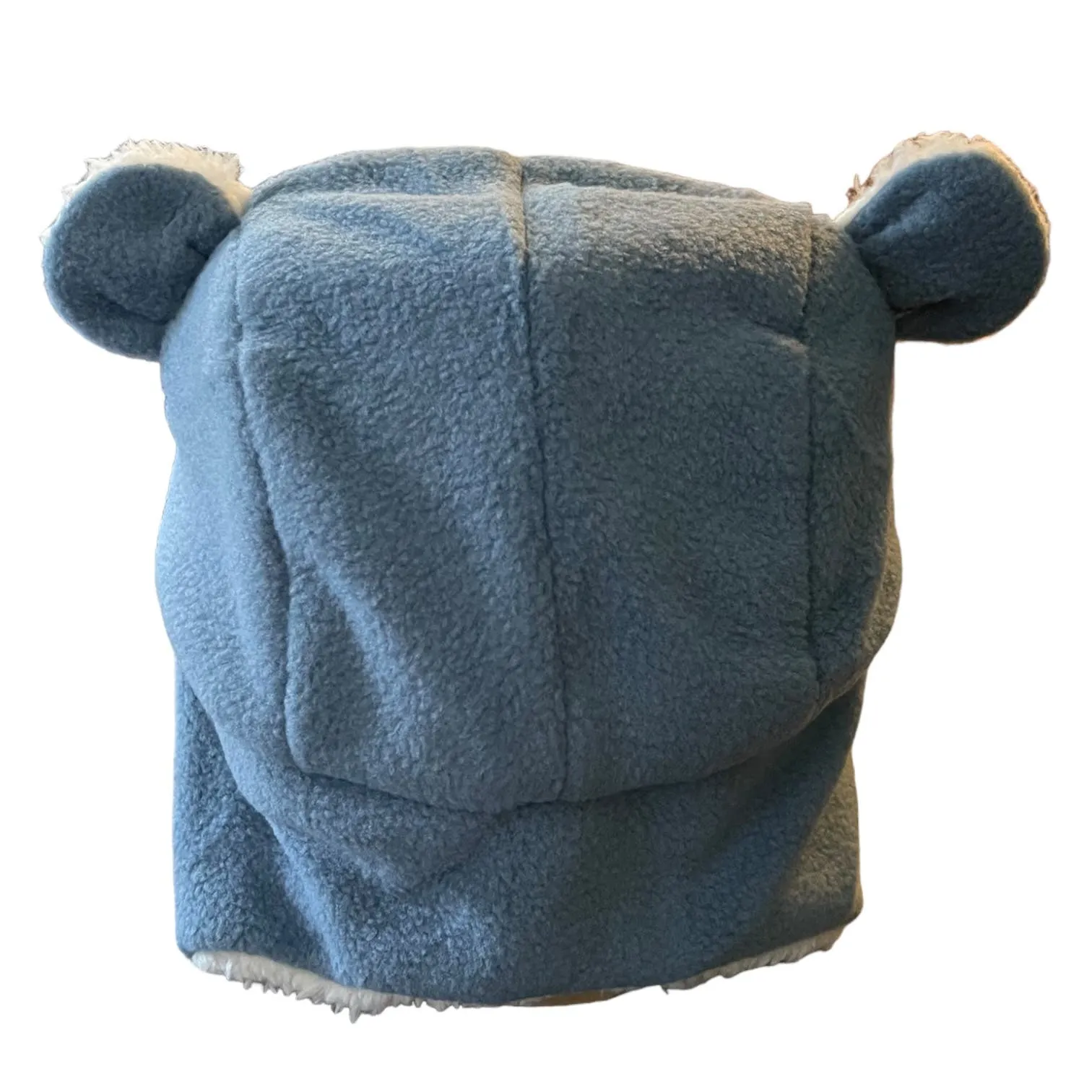 Blue White Boys Fleece Trapper Hat Size Medium 1-2T