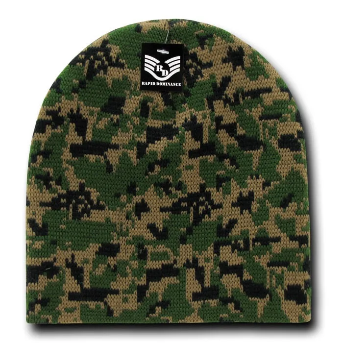 Camo Beanie Knit Cap Camouflage Military Watch Cap - Rapid Dominance R602