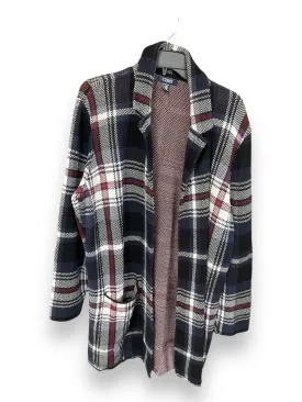 Cardigan By Chaps In Plaid Pattern, Size: 1x