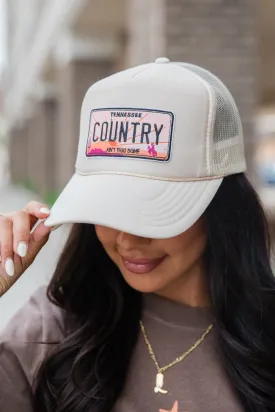 Country Ain't That Some Patch Tan Trucker Hat DOORBUSTER