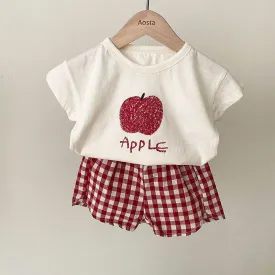 Fruitylicious T-Shirt With Plaid Shorts