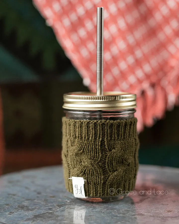 Grace and Lace Cabled Cup Cozy