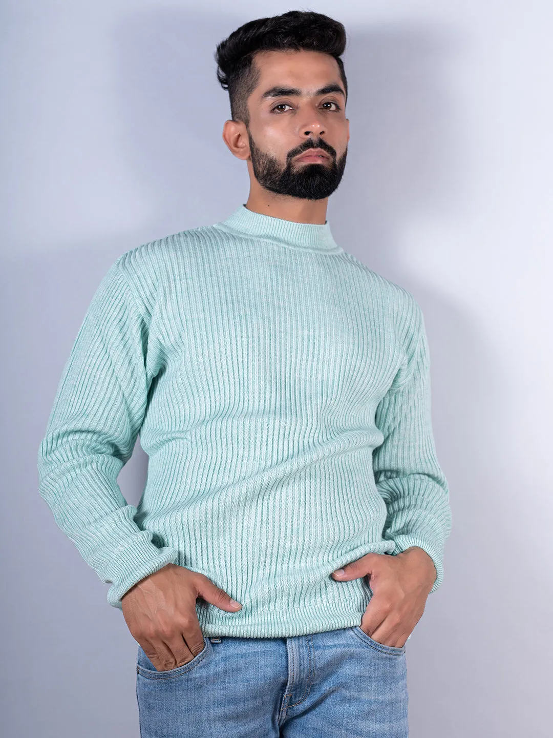 Green Color Turtle Neck Sweater