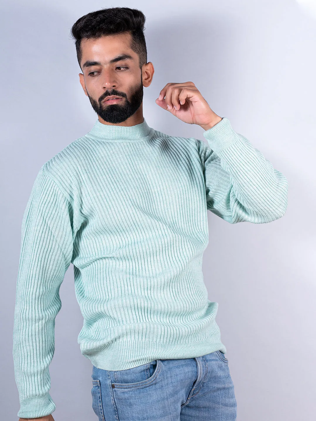 Green Color Turtle Neck Sweater