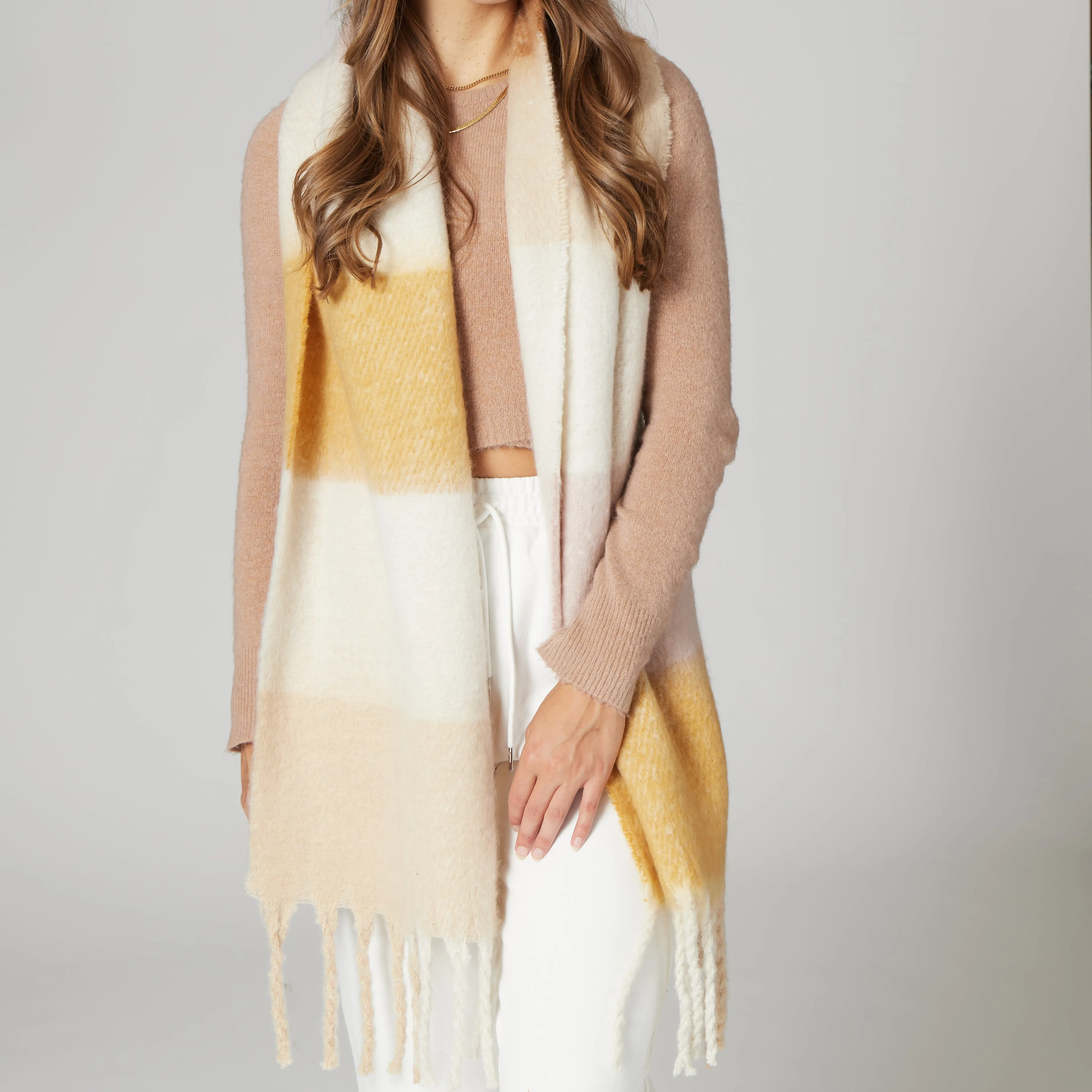 Jessie - Women's Heavy Woven Stripe Scarf