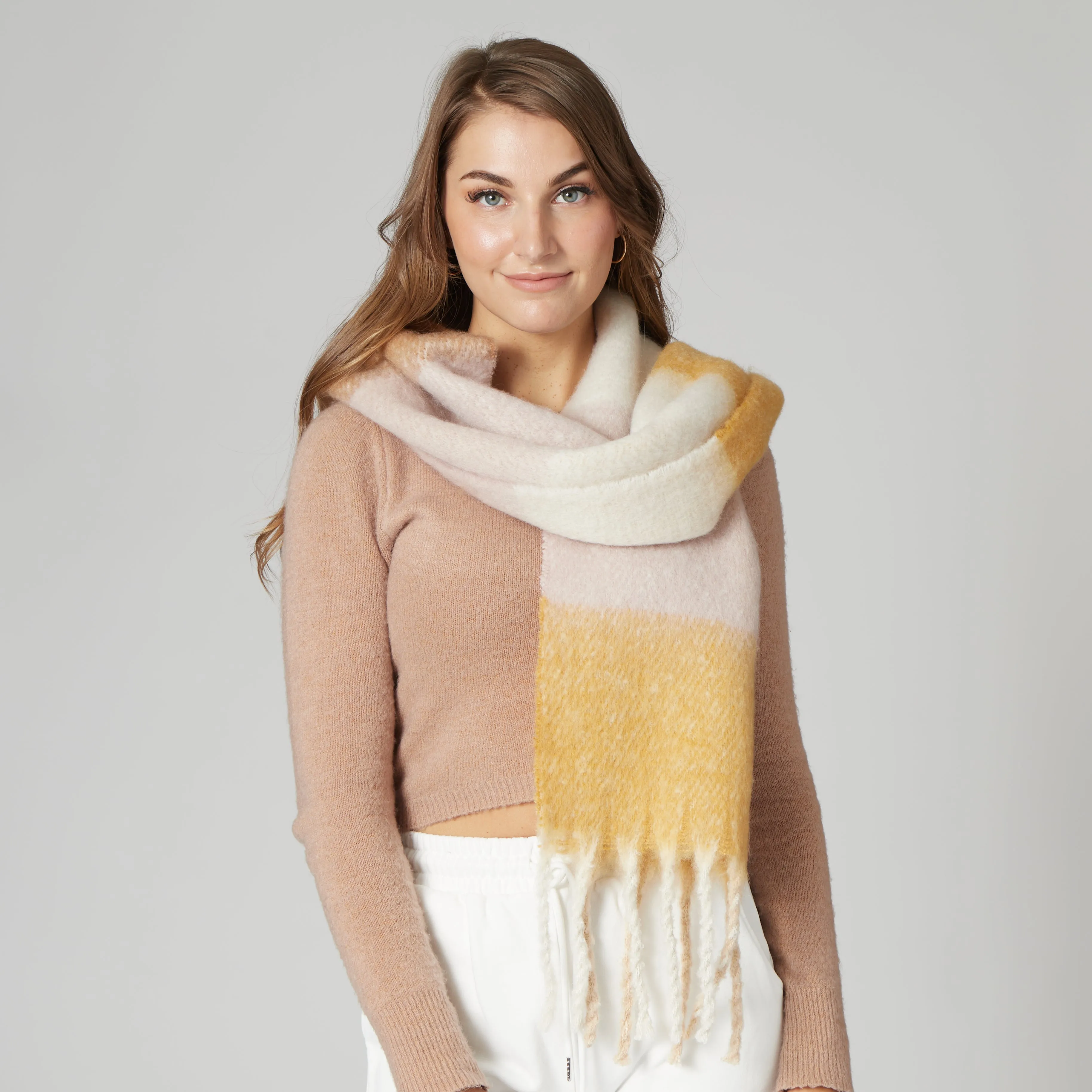 Jessie - Women's Heavy Woven Stripe Scarf