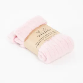 Light Pink Cable Cashmere Fingerless Gloves