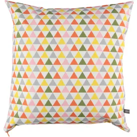 Multi-Colour Triangle Print Cushion