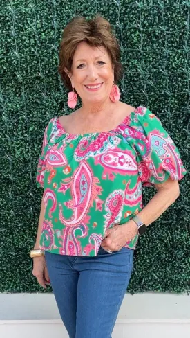 Pink Paisley Blouse