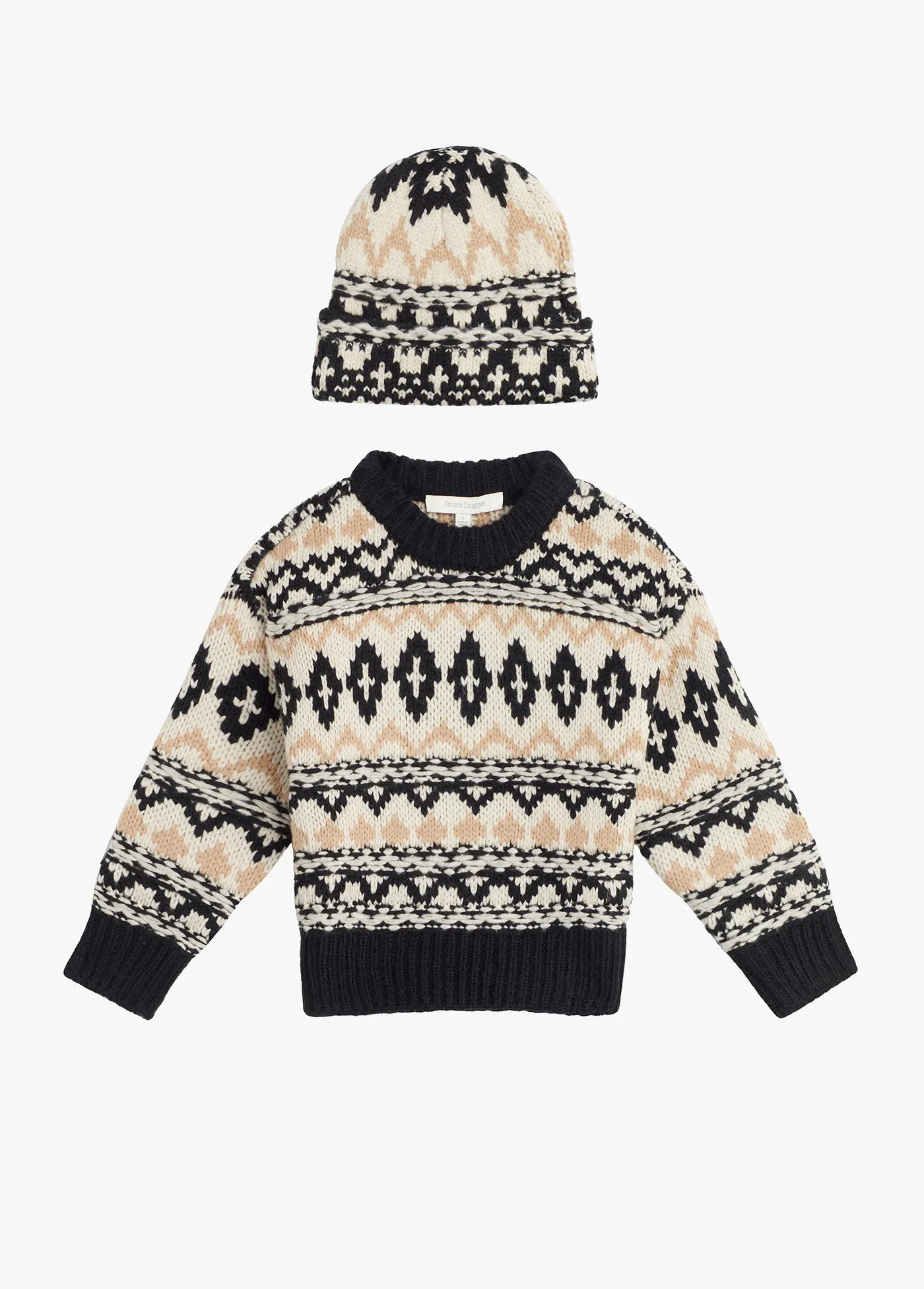 Tis the Season Kids Sweater   Matching Hat Set