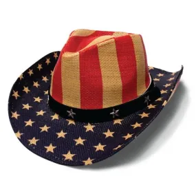 Vintage American Flag Cowboy Hat