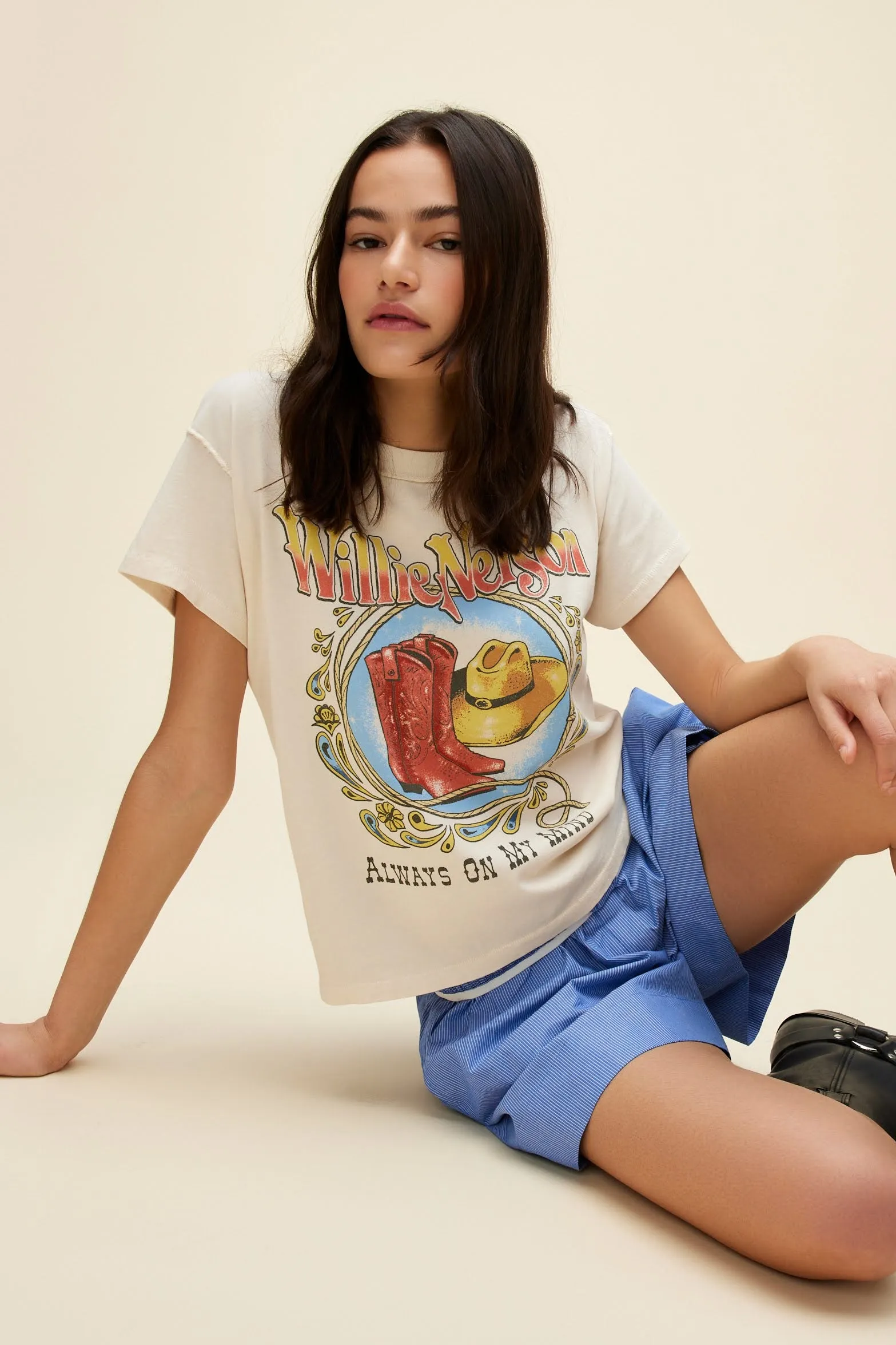 Willie Nelson Paisley Reverse GF Tee